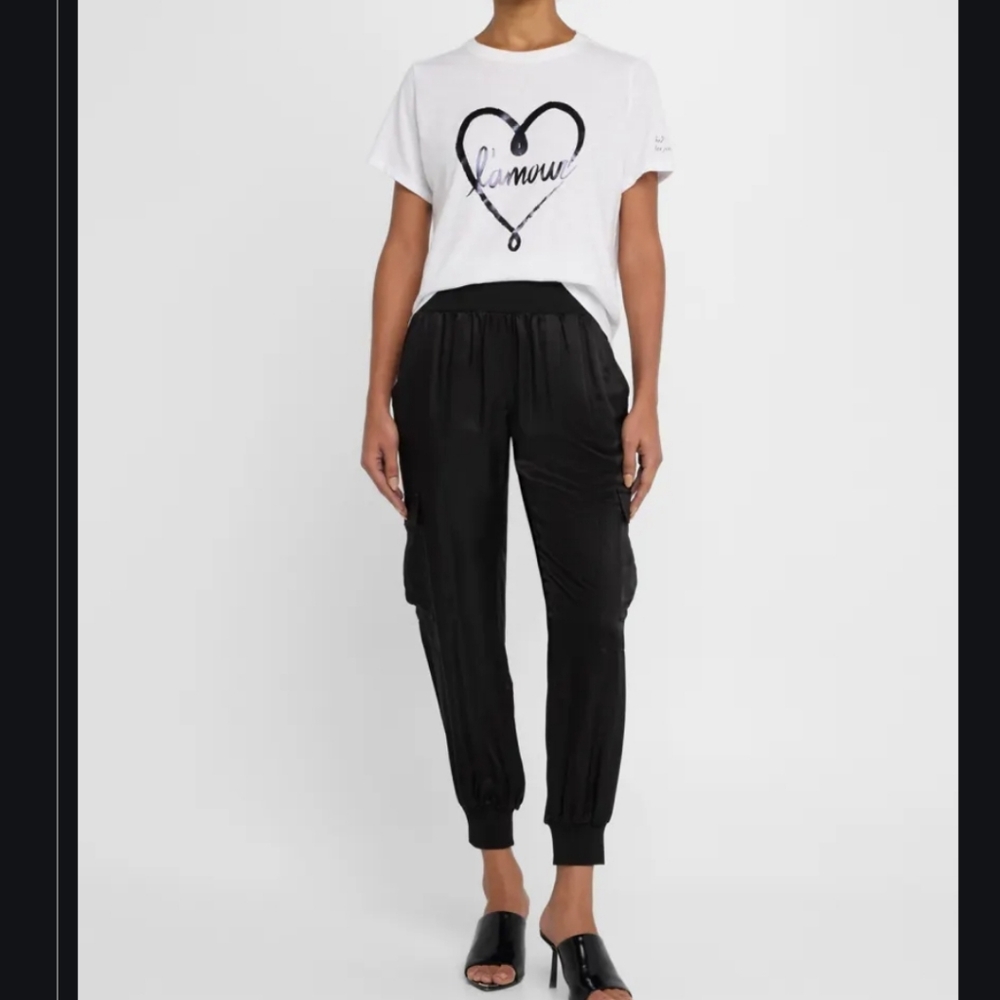 Cinq a SeptTous Les Jours Giles Satin Jogger Pants black small neiman marcus